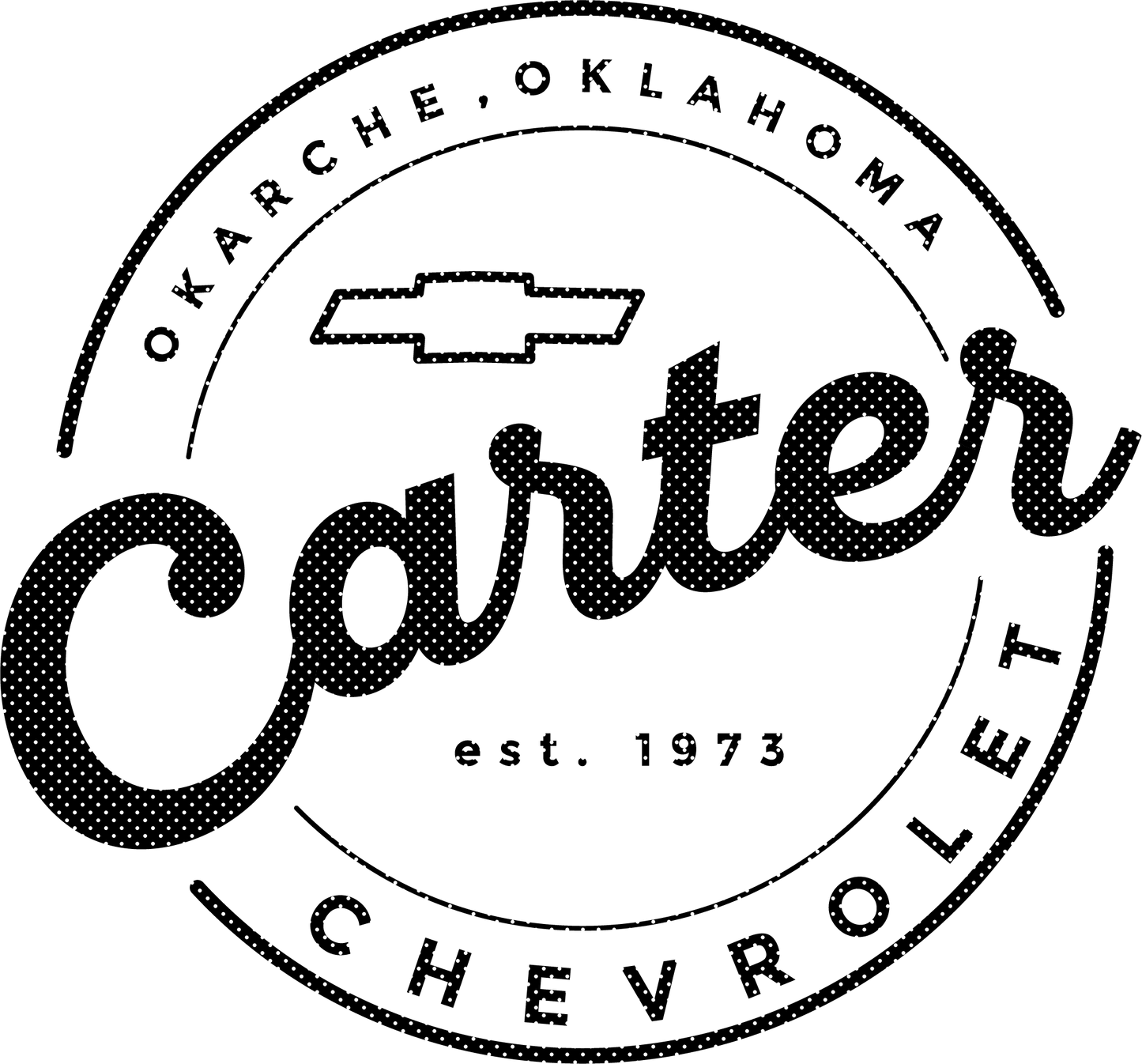 Black Dot Matrix Round Carter Logo