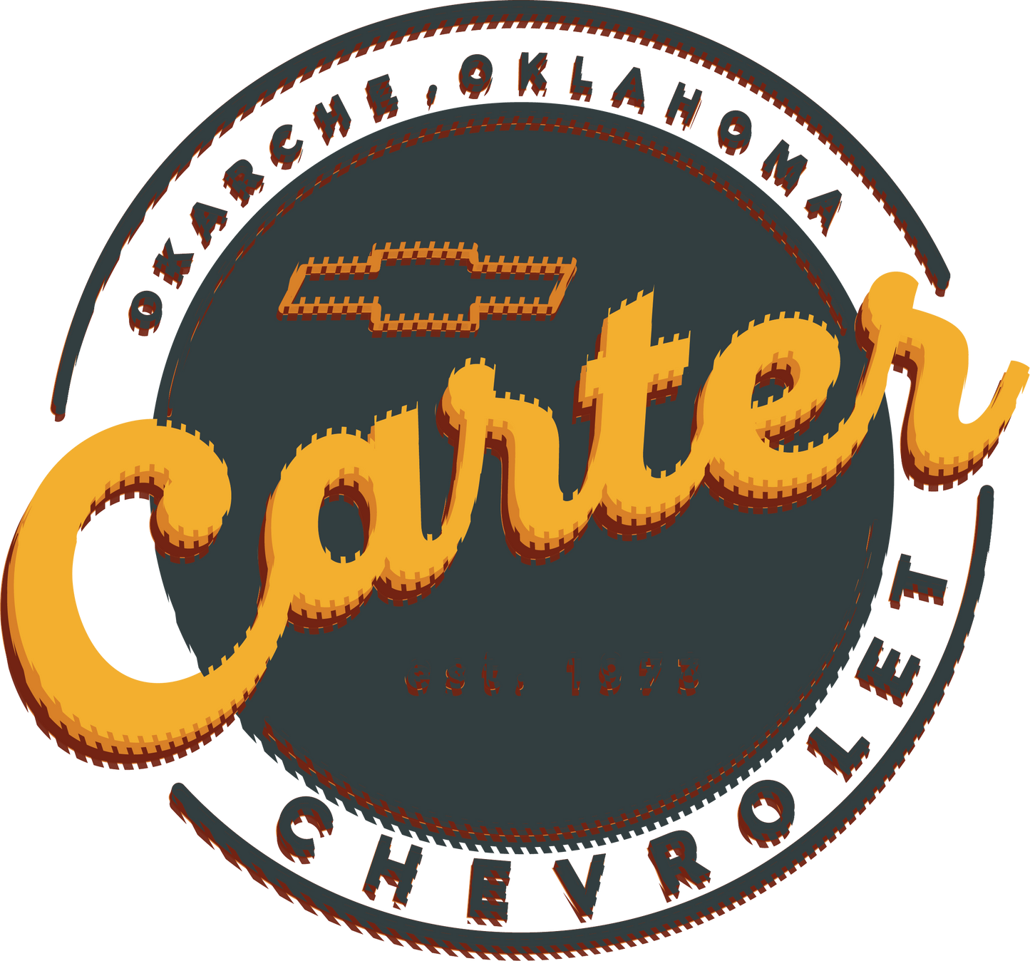 Grunge Double Vision Round Carter Logo