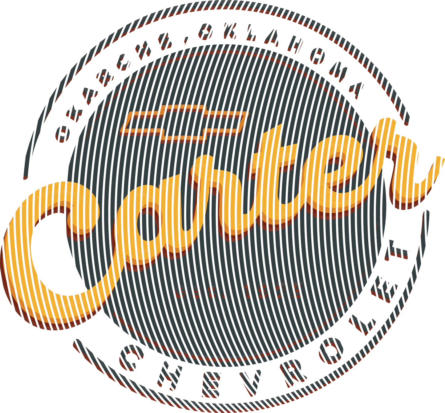 Grunge Lines Round Carter Logo