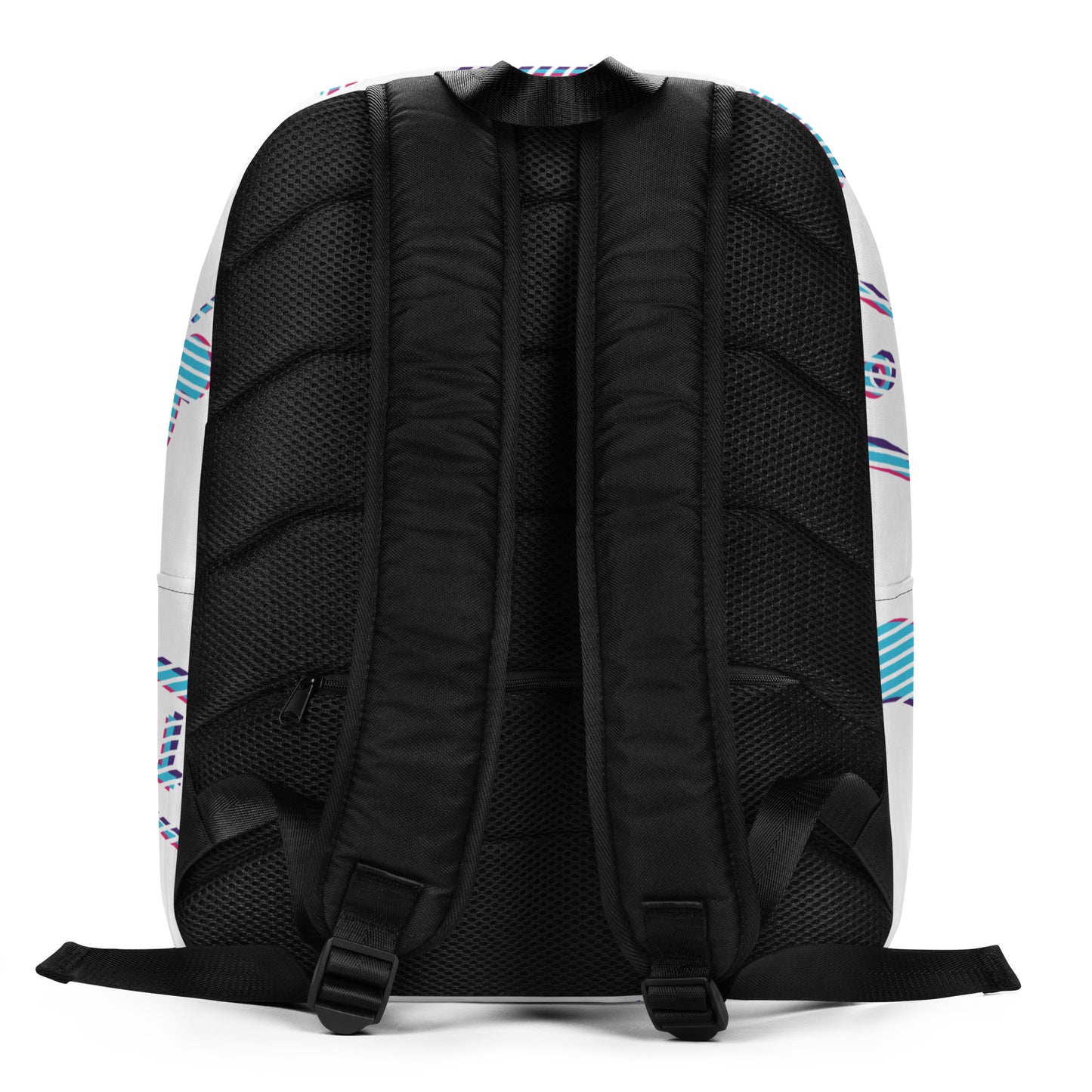 Minimalist Backpack - Blue, Pink & Purple Round Carter Logo