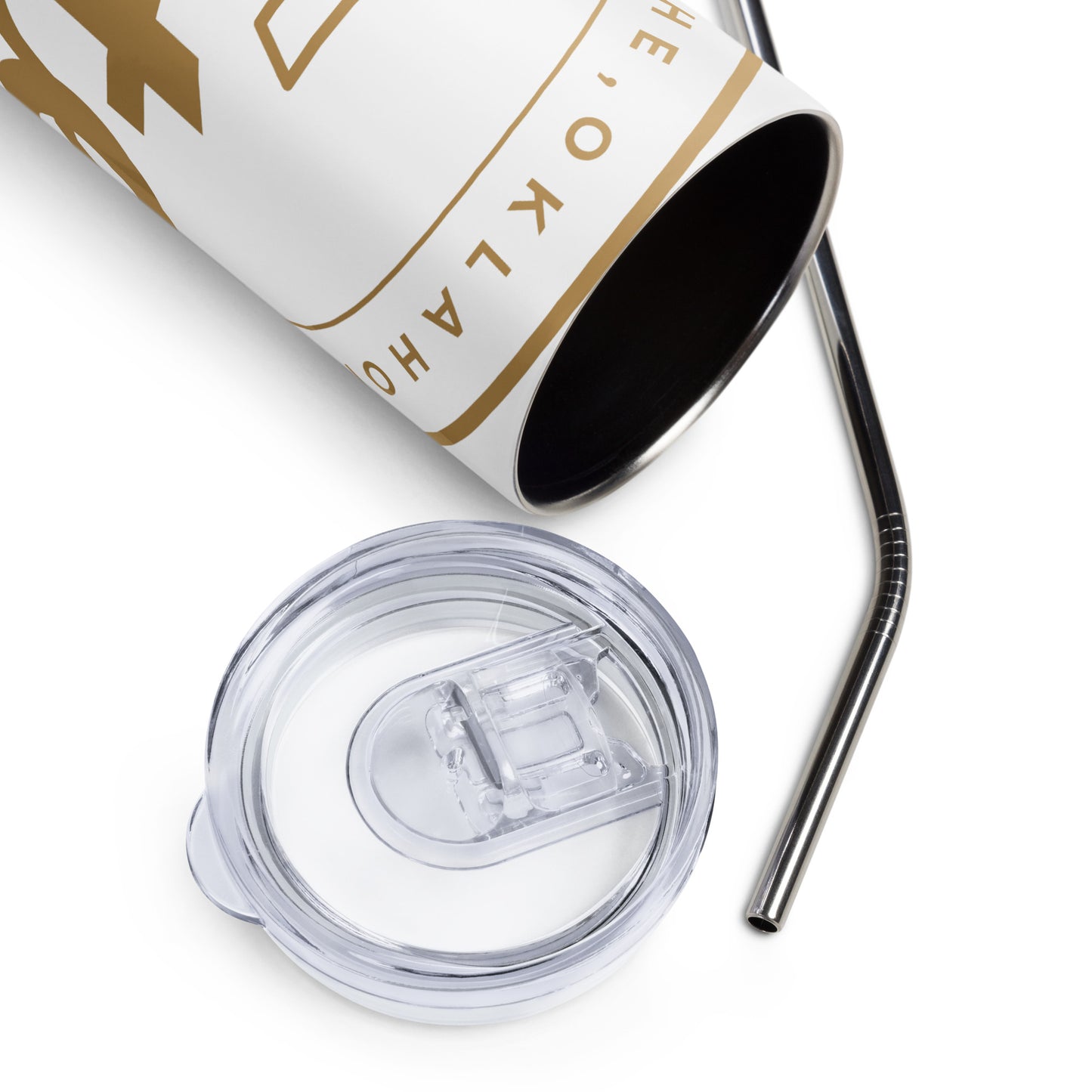 Stainless Steel Tumbler - Gold Round Carter Logo
