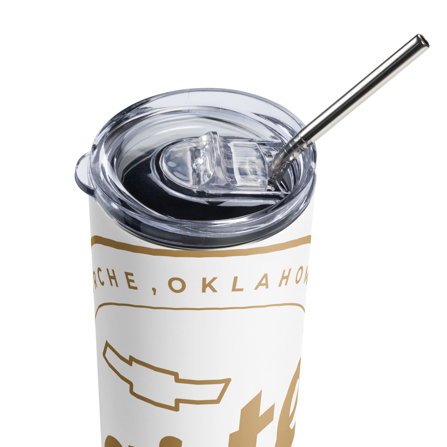 Stainless Steel Tumbler - Gold Round Carter Logo