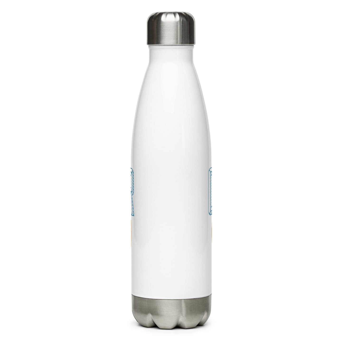 Stainless Steel Water Bottle - Blue and Gold Carter Shield