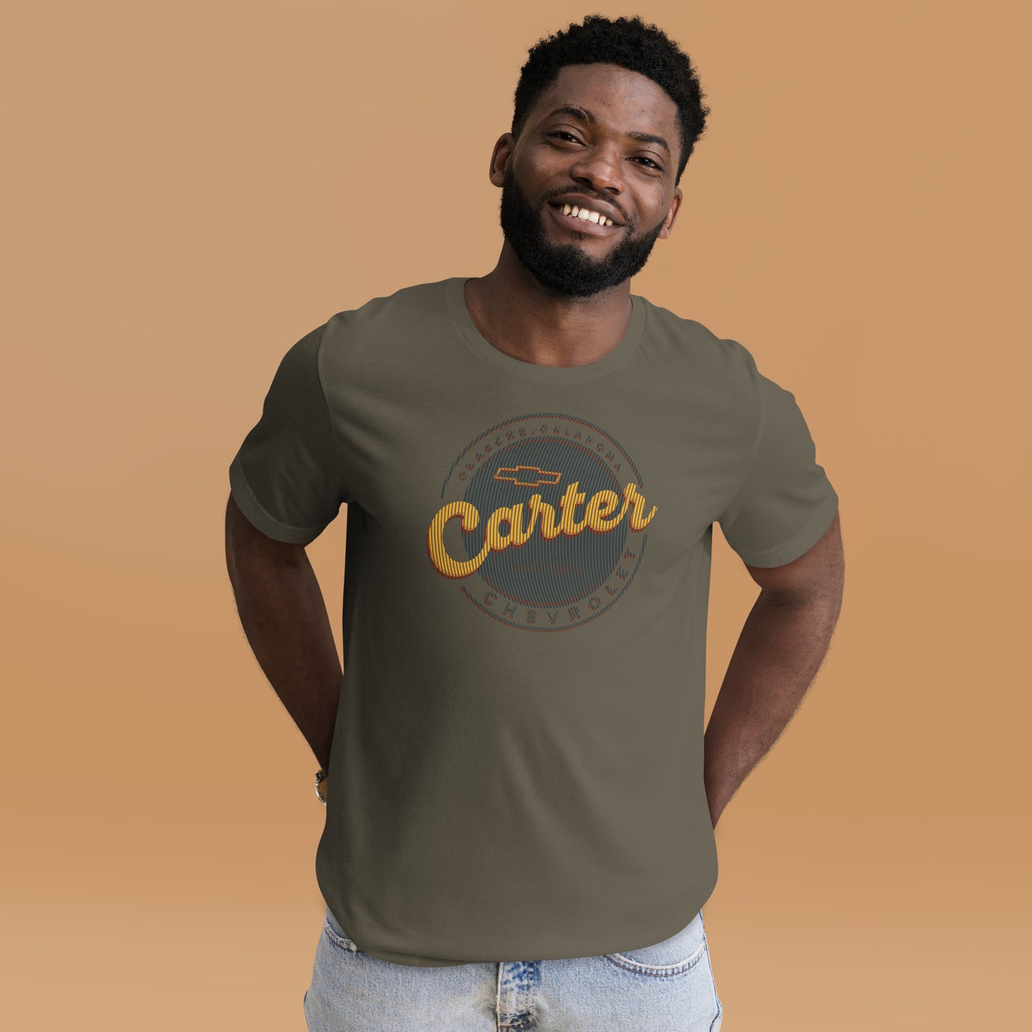 Grunge Lines Round Carter Logo