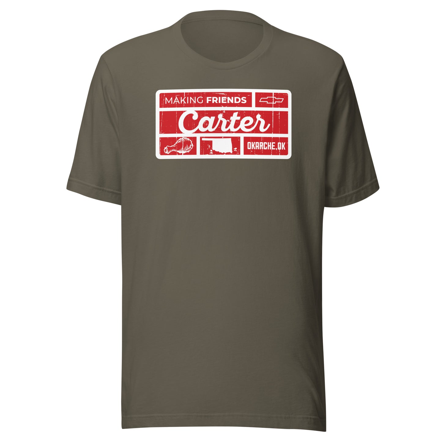 Distressed Collage Red Rectangle