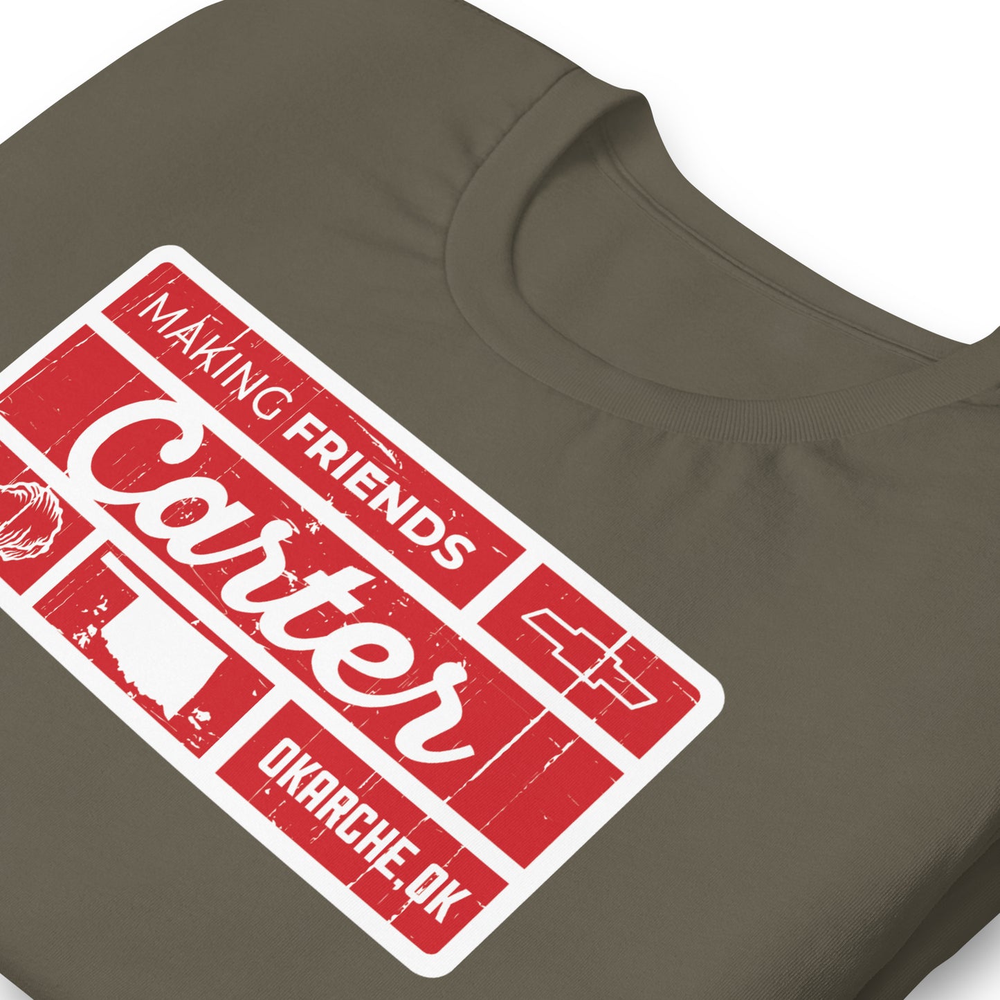 Distressed Collage Red Rectangle