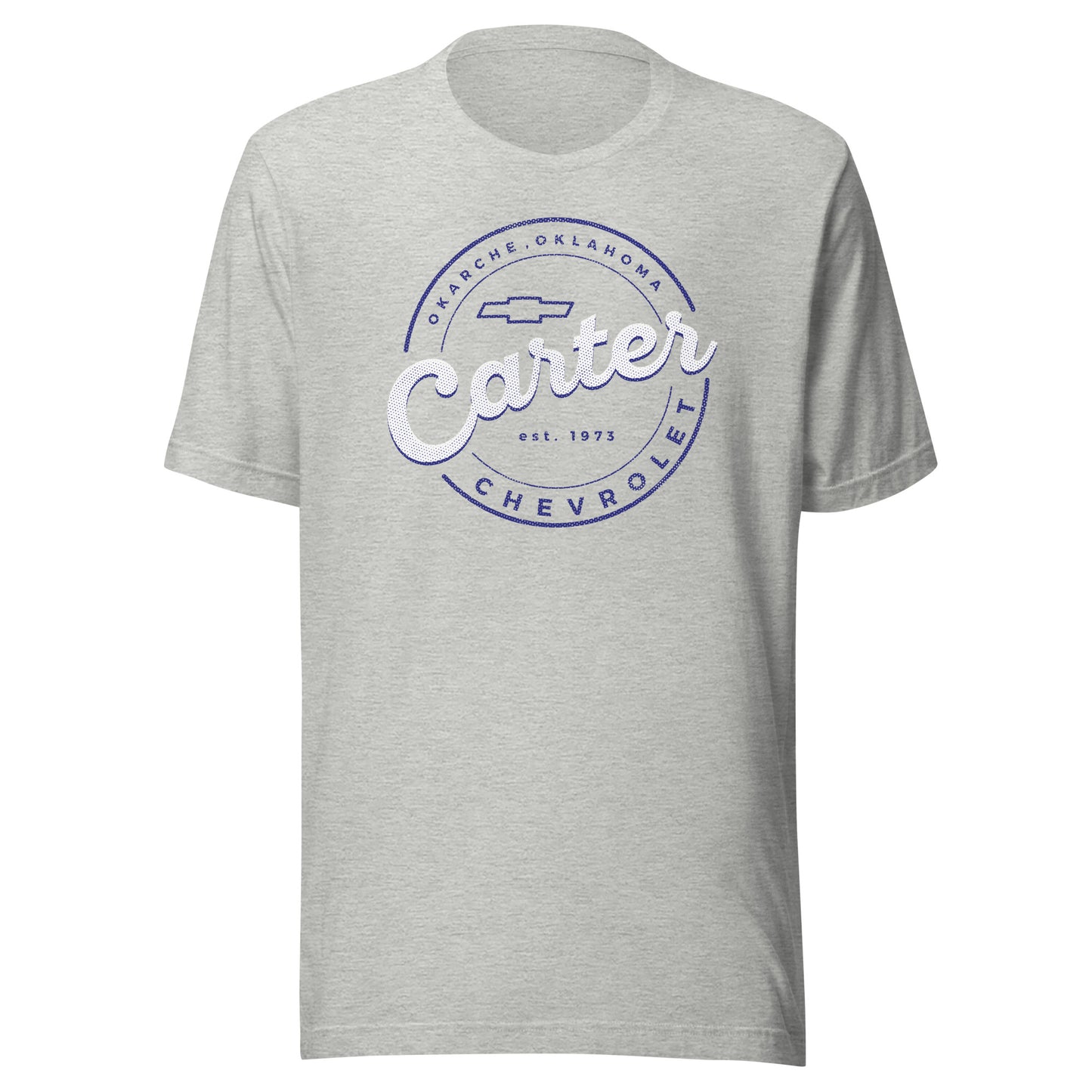 Blue & White Dot Matrix Round Carter Logo