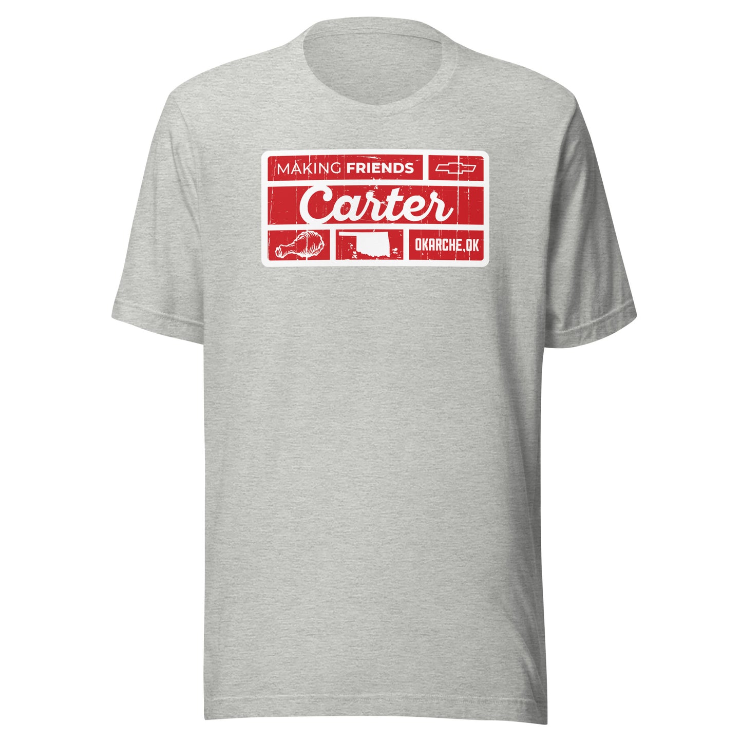 Distressed Collage Red Rectangle
