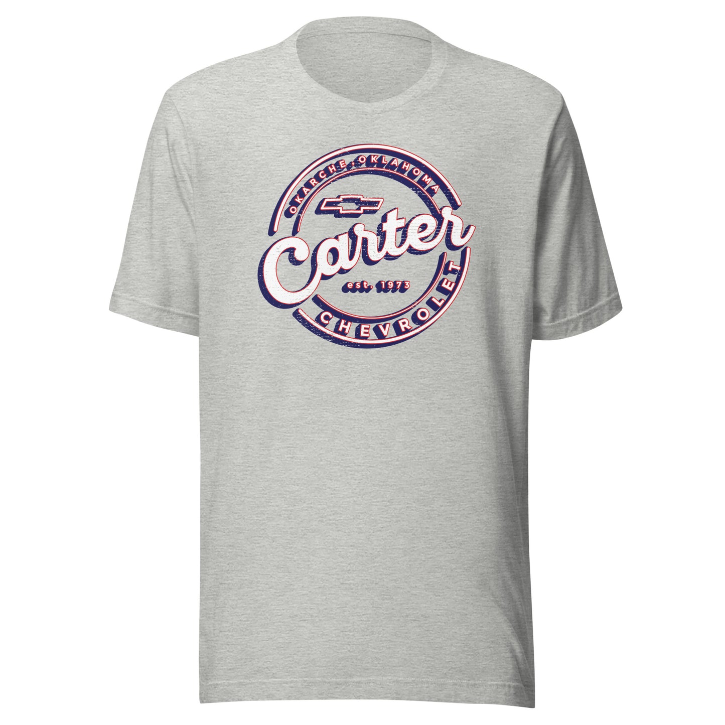 Distressed Red, White & Blue Round Carter