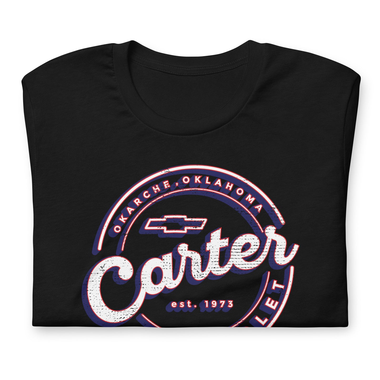 Distressed Red, White & Blue Round Carter