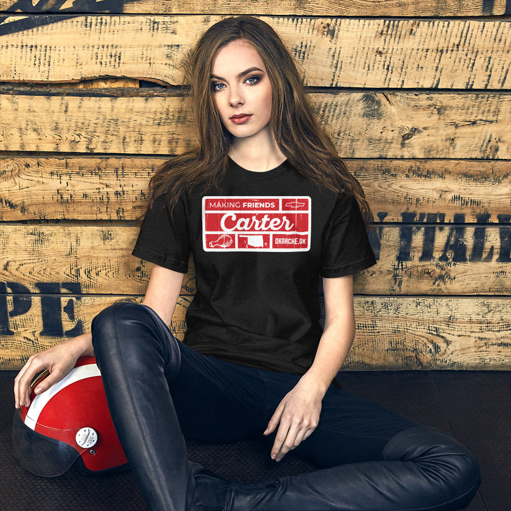 Distressed Collage Red Rectangle