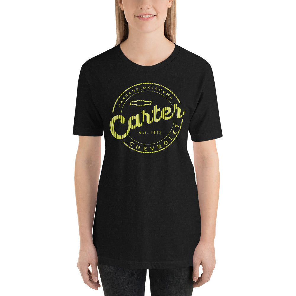 Yellow Stripes Round Carter Logo