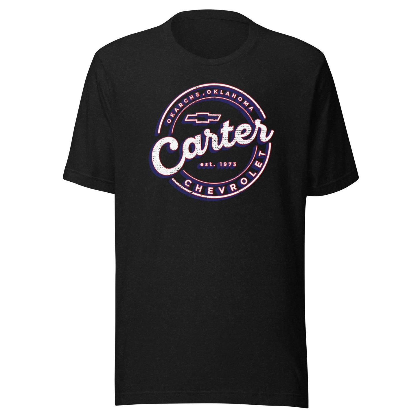 Distressed Red, White & Blue Round Carter