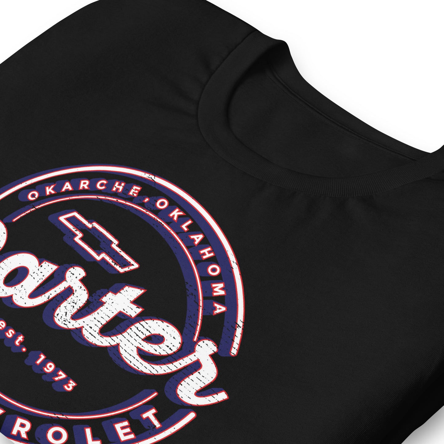 Distressed Red, White & Blue Round Carter