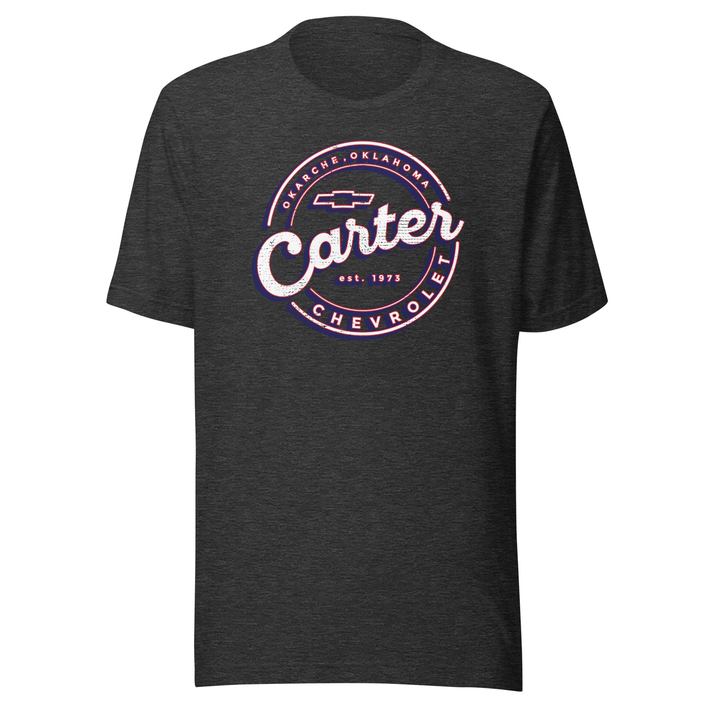 Distressed Red, White & Blue Round Carter