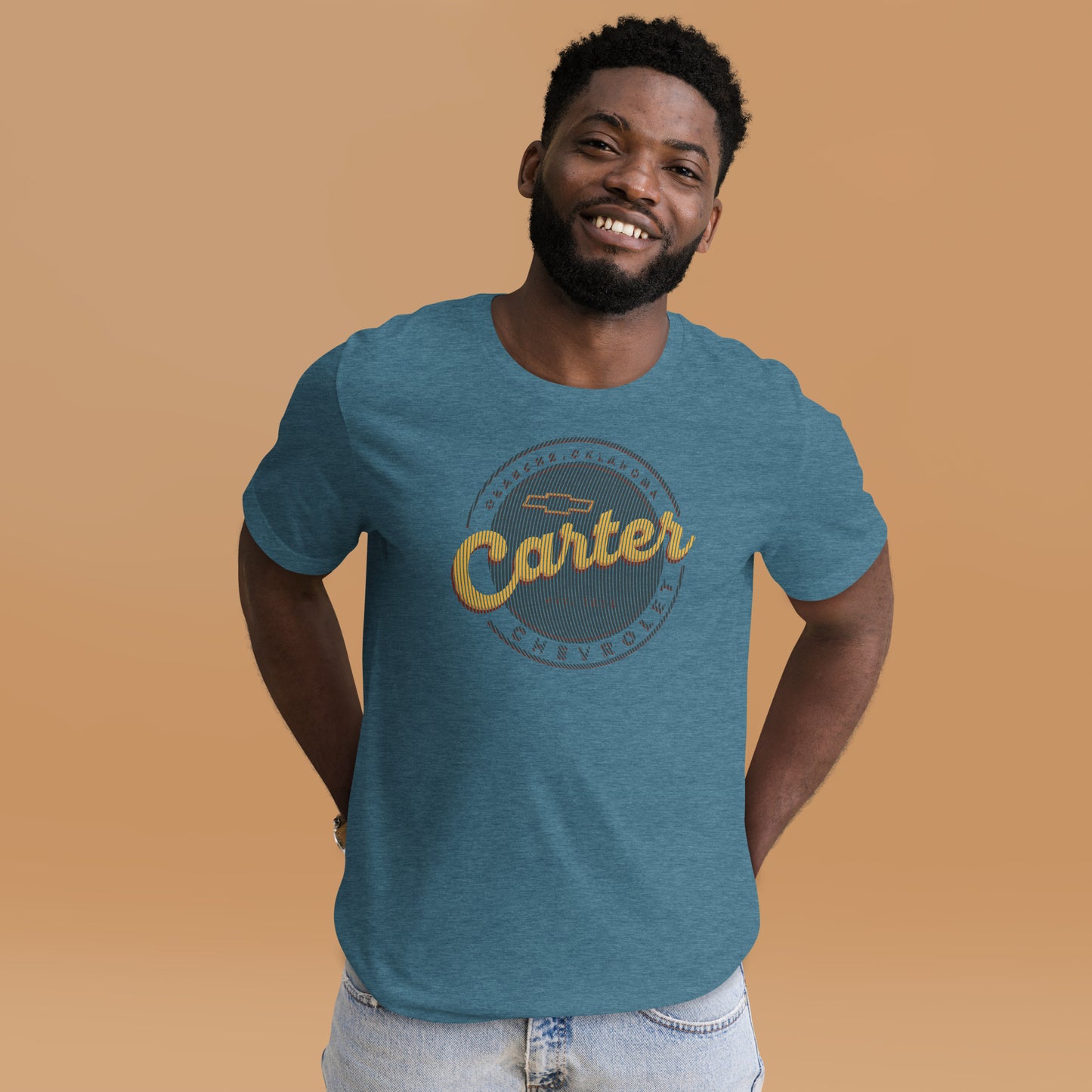 Grunge Lines Round Carter Logo
