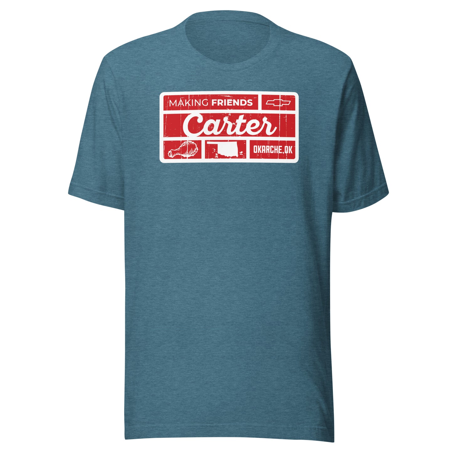 Distressed Collage Red Rectangle