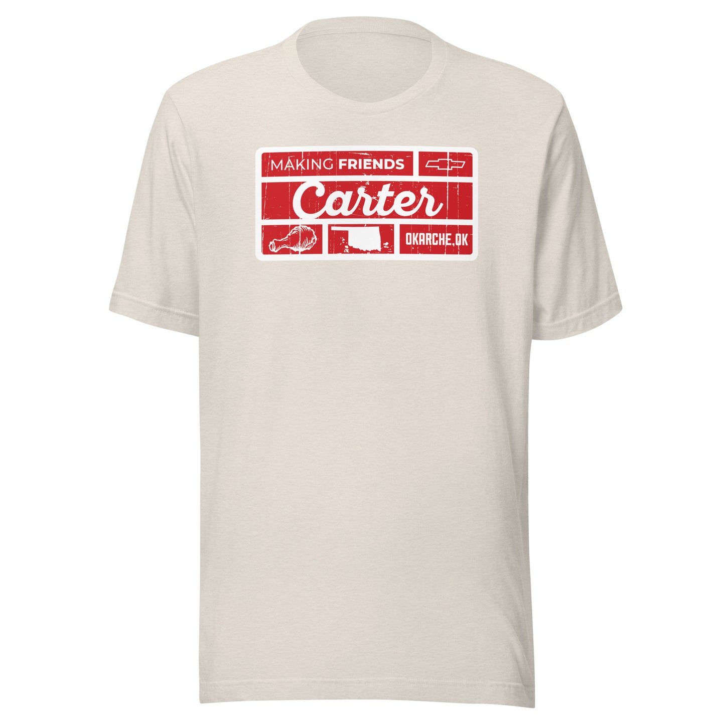 Distressed Collage Red Rectangle