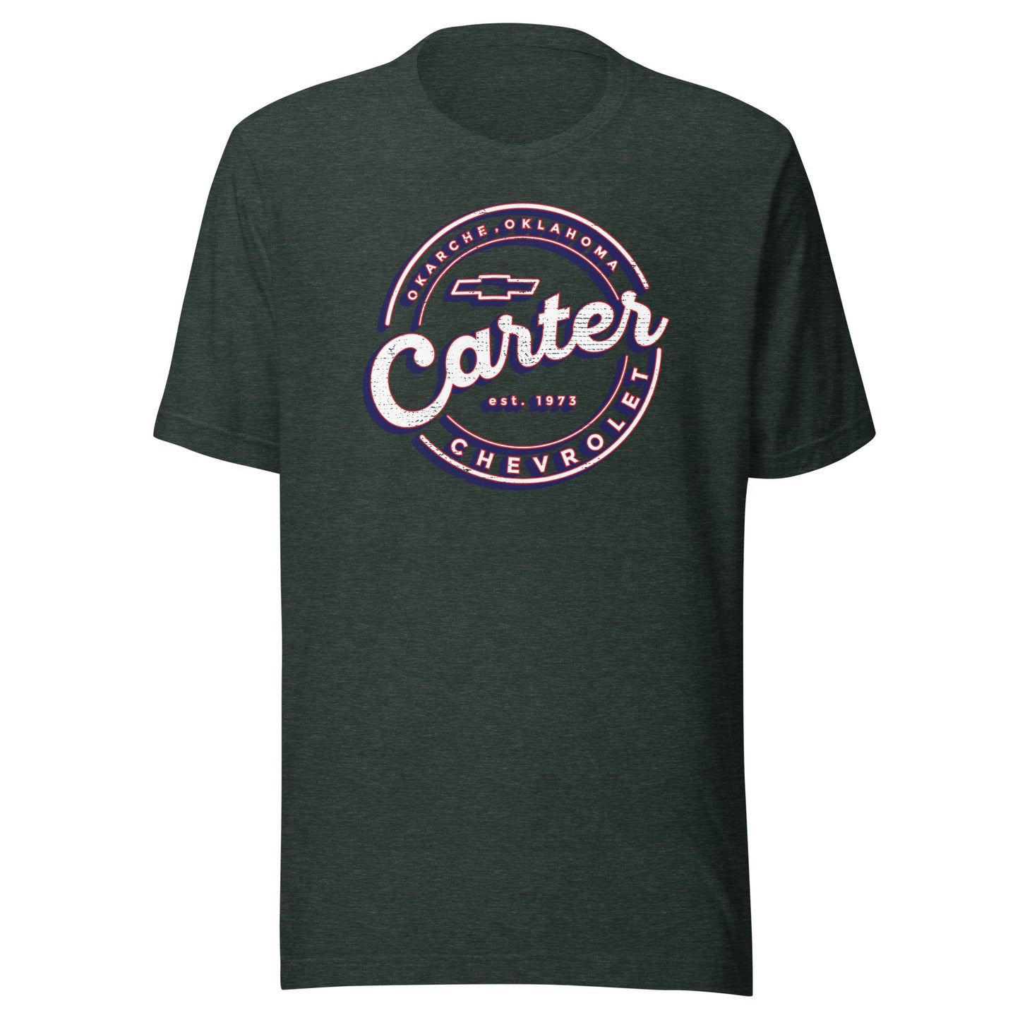 Distressed Red, White & Blue Round Carter