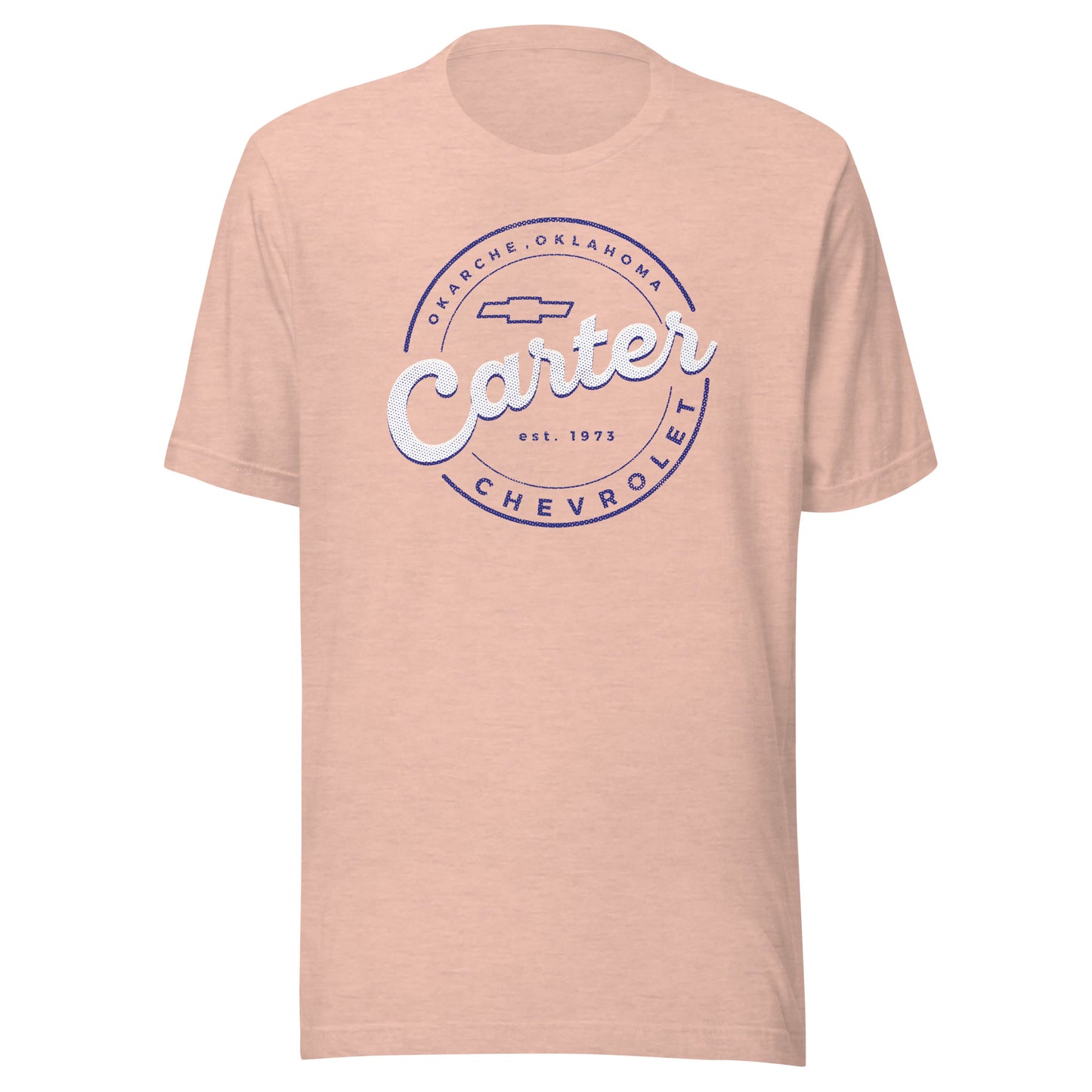 Blue & White Dot Matrix Round Carter Logo