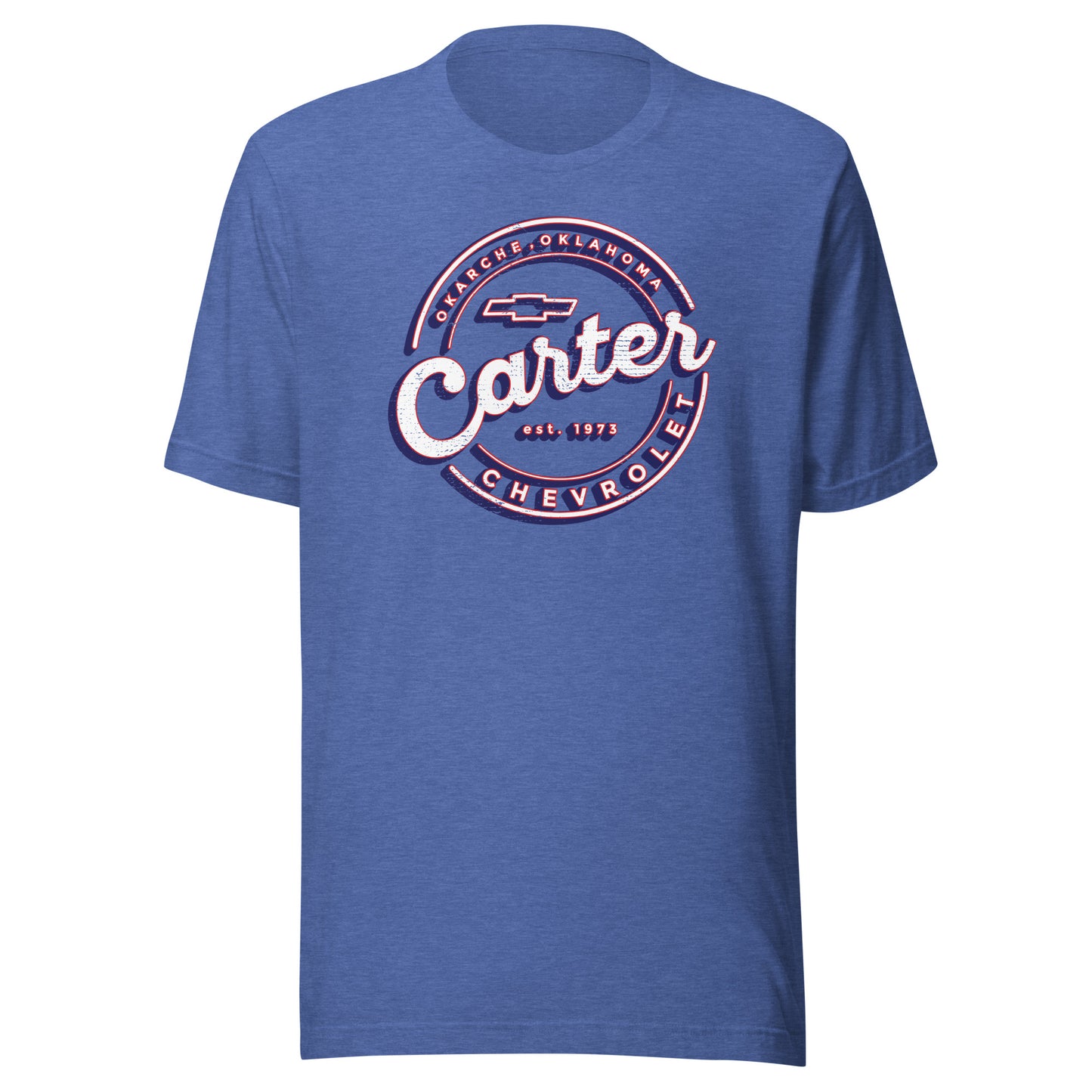 Distressed Red, White & Blue Round Carter