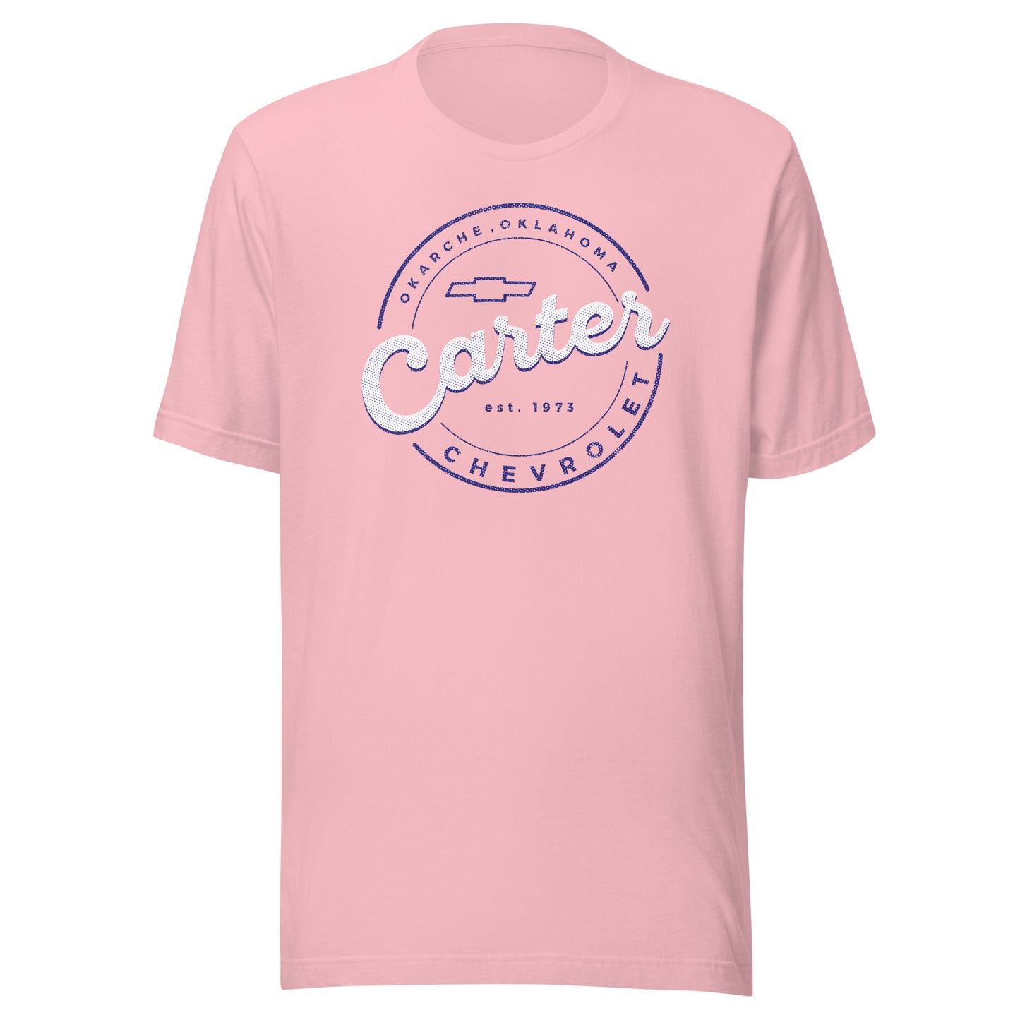 Blue & White Dot Matrix Round Carter Logo