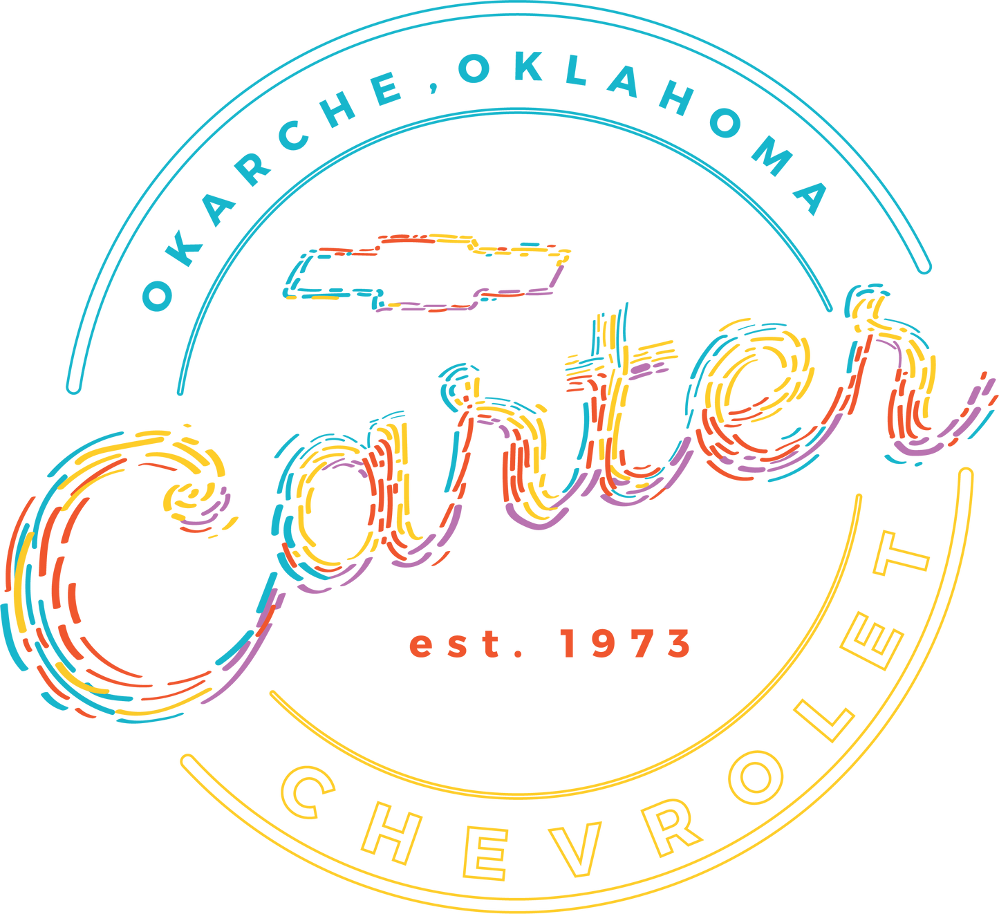 Colorful Strands Round Carter Logo