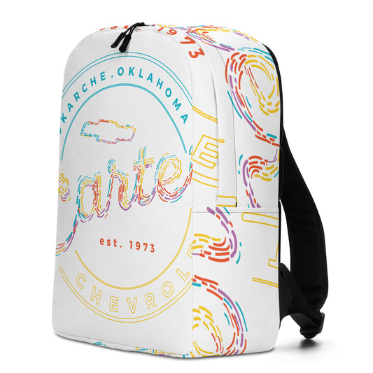 Minimalist Backpack - Colorful Round Carter Logo