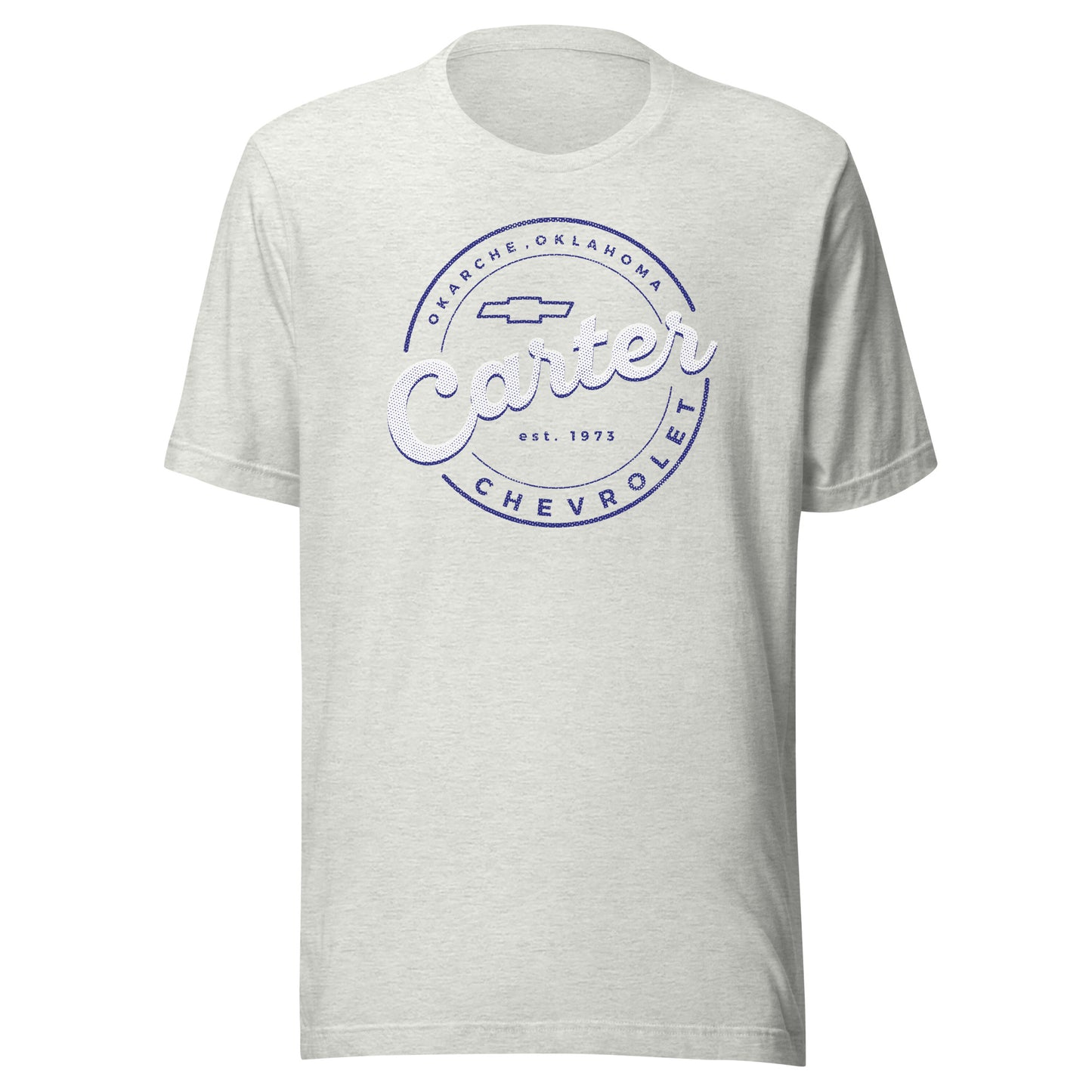 Blue & White Dot Matrix Round Carter Logo