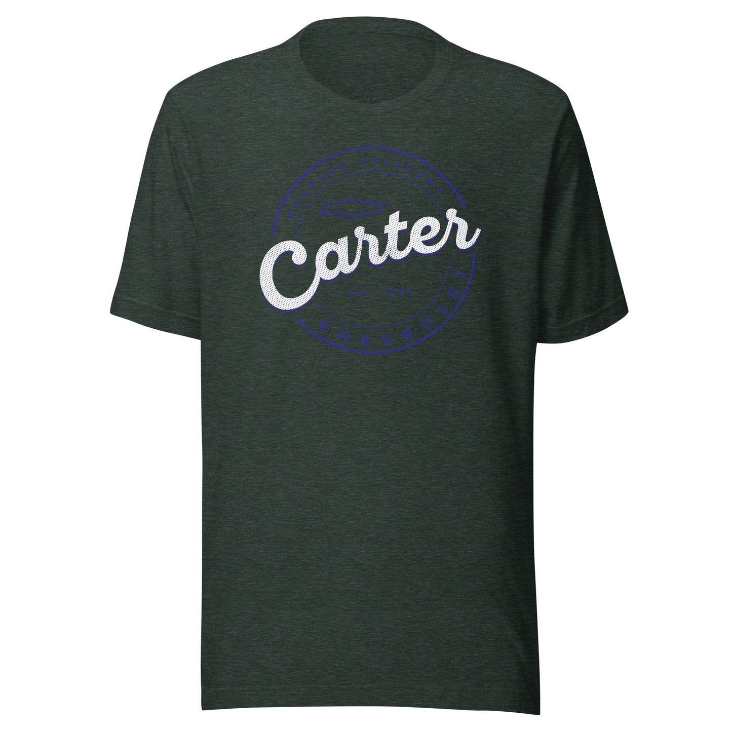 Blue & White Dot Matrix Round Carter Logo